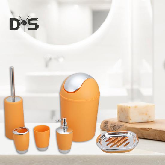 6 Teile/satz Badezimmer Kit Lotion Flasche Mundwasser Tasse Zahnbürste Tasse Seife Box WC-Bürste Mülleimer Set Toilettenartikel Veranstalter