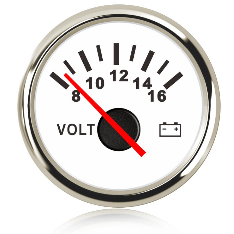 8-16V 52MM Voltmeter Auto Car Gauge Volt Meter With Red Backlight Pointer Voltage VOLTS Meter Gauges for Auto Car Boat Yacht