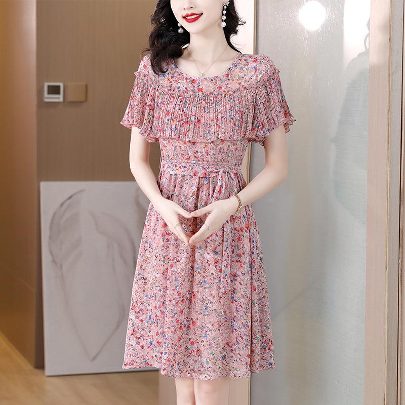 

В наличии, платья с коротким рукавом для женщин новых моделей популярны сегодня, красивые юбки с цветочным принтом. S