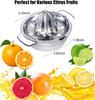 Manual Squeezer 12oz Citrus Lemon Orange Grapefuit Juicer Stainless Steel Robust Hand Juicer Reamer Rotation Press with Strainer