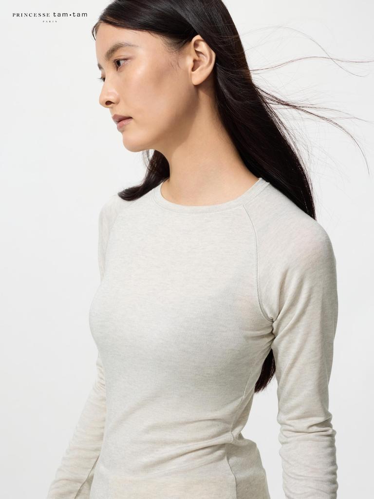 Uniqlo UlTra Warm HeaTTech Kaschmir-Mischung Rundhals-T