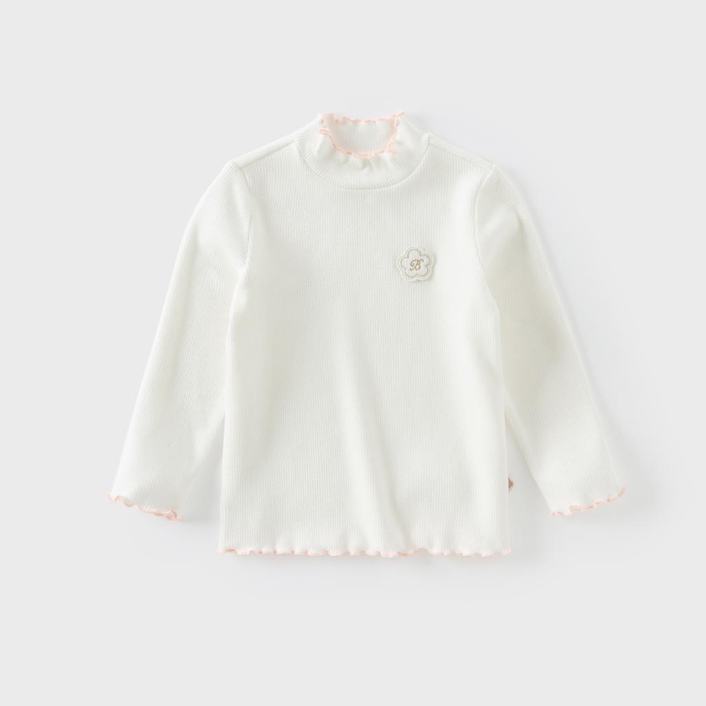 David Bella Girls' Half High Collar Bottom Shirt