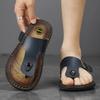 Übergröße Mode Weiches Leder Herren Flip-Flops Outdoor Wasserdichte Strandsandalen Sommer Herren Hausschuhe