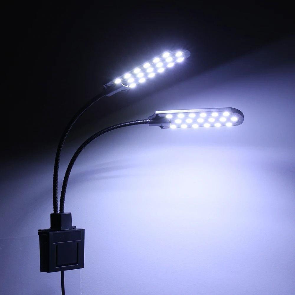Flexible Bendable Fish Tank Clip Lamp White Light Fish Tank Light LED Aquarium Light  Aquarium