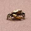 Vintage Brass Crab Statue Home Furnishing Ornaments Antique Copper Animal Miniature Figurines Desktop Toy Decoration Accessories