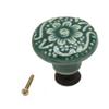 Flower Pattern Cabinet Handle Round Anti-fall Off Accessories Sturdy Unique Ceramic Drawer Pulls