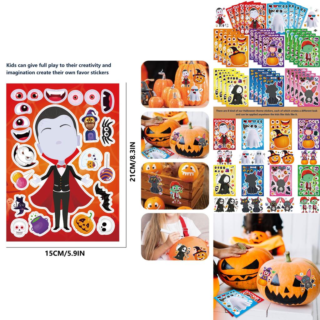 Adorable Cartoon Halloween Stickers For Kids Engaging Interactive Family Fun