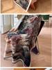 Ethnic Style Landscape Oil Painting Scarf - Autumn/Winter Fashion for Female Students, Warm Imitation Cashmere Shawl