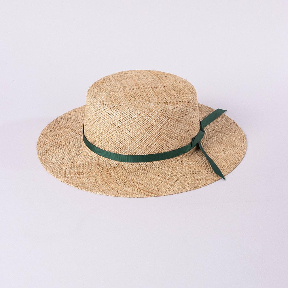 

Літній Легкий Натуральний Скарб Трави Бант Панама Федора Капелюх Жіночий Дозвілля Джазовий Капелюх head size 57cm