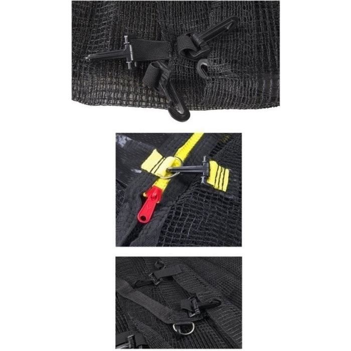 Filet de sécurité et poteau pour trampoline - adapté aux trampolines de 244 cm avec 6 poteaux de filet de sécurité.