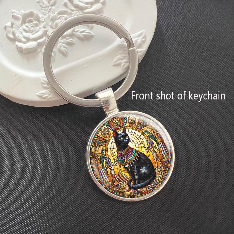 Ancient Egyptian Bastet Cat Retro Keychain Pendant Charm - Popular Accessories and Gifts