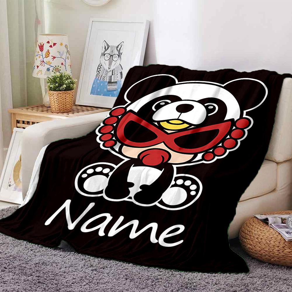 Customiz Name Personality Hysterical Mini Blanket Soft &Warm Sofa Office Bed Travel Lunch Break Blanket, Gift Suitable All Seasons