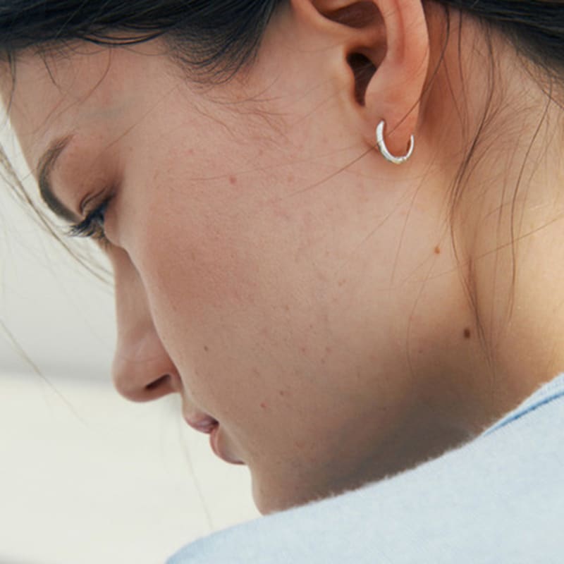 

verte [925 silver] Deux.silver.131 / basic earring (2 size) L