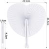 12 Pcs White Peach Shape Round Paper Fans for Kids Birthday Wedding Party Guest Gifts Souvenirs Bridesmaid Gifts Home Decor