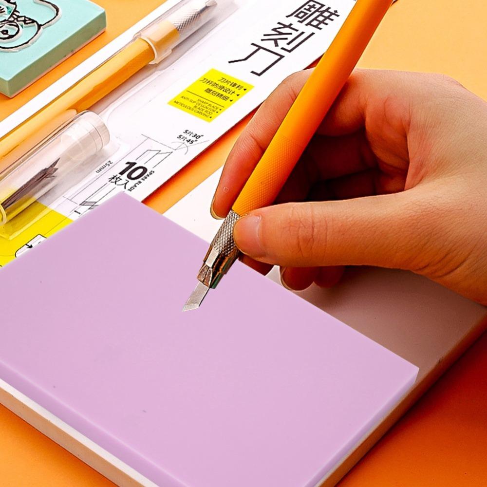 15 x 10 x 0,8 cm DIY Radiergummi-Block Dünn Gravur PVC Stempel Gravierblock DIY Handgemachte Stempel
