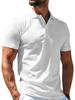 Men's Outdoor Short-Sleeve Polo Shirt with Printed Design (Not Textured), Available in Multiple Sizes. Men's Lapel Polo, Solid Color Top. Men's Slim