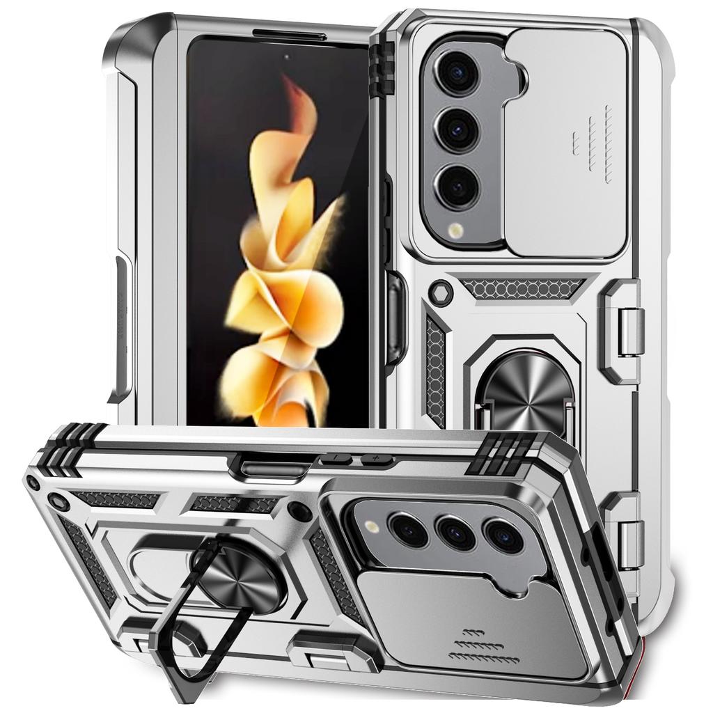 For Samsung Z Fold 5 Magnetic Ring Holder Folding Case for Samsung Galaxy Z Fold 5 Fold5 Zfold5 S Pen Slot Kickstand Covers