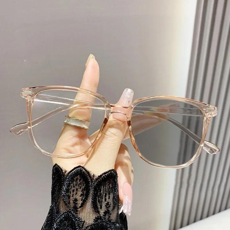 Trendy Anti Blue Prescription EyeglassesLadies Intelligent Photochromic Minus Diopter Glasses Outdoor Color Changing Sunglasses