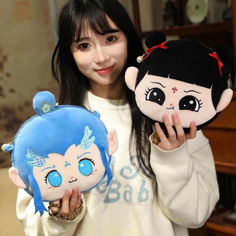 Ne Movie Zha 2 Ao Bing Ne Zha Singleshoulder Bag Bun Hair Backpack Keychain