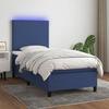 VidaXL Slat Bed Base with Mattress and LED, Upholstered Bed, Single Bed, Adult Bed for Interior Bedroom, 3134699