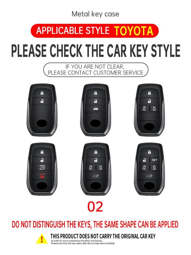 Toyota Schlüsselabdeckung für Camry, Corolla, Levin, Avalon, RAV4, Wildlander, Cupra und Prado