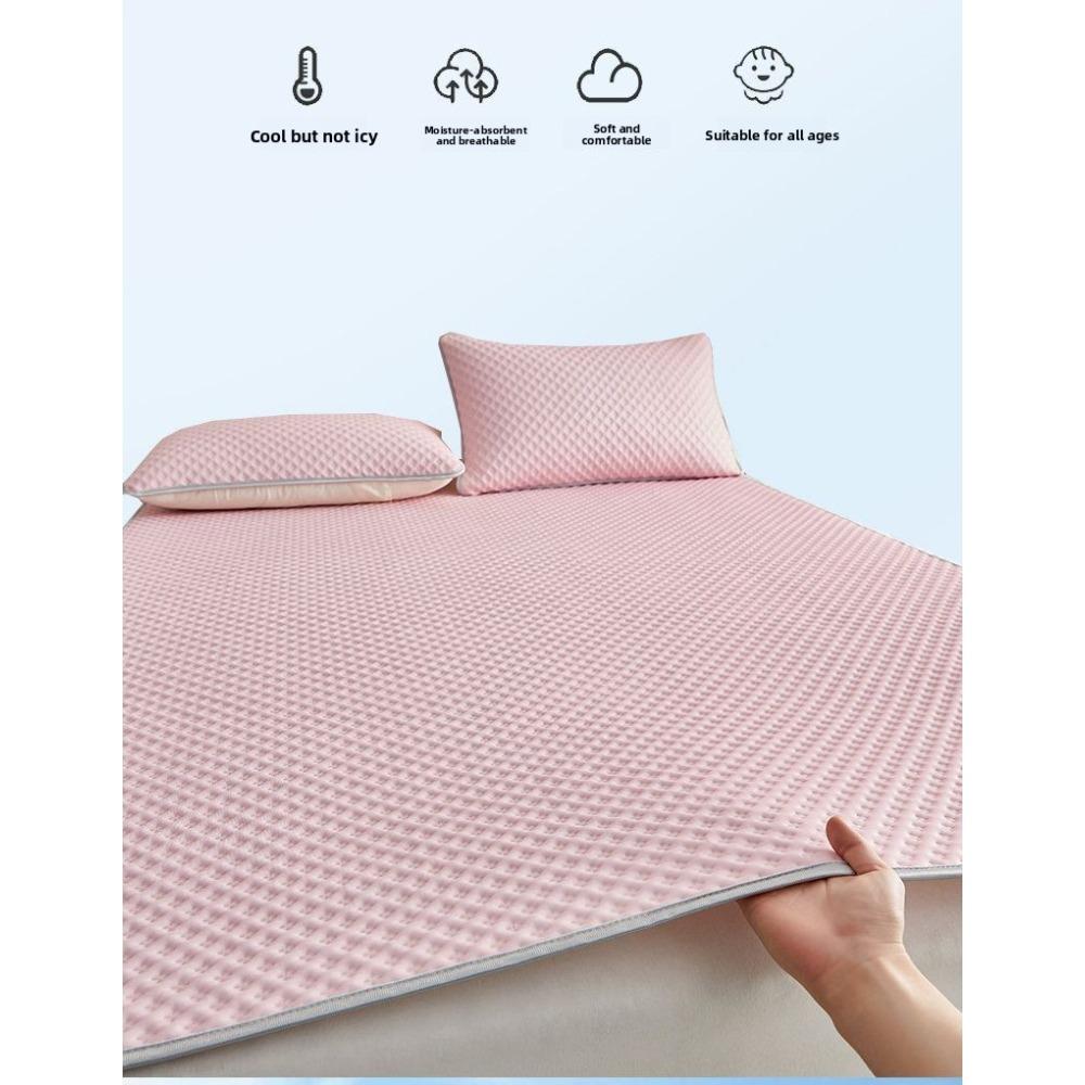Ice Silk Cooling Mat, Bean Dot Breathable Summer Bed Sheet Style Cooling Mattress for Dorm Home
