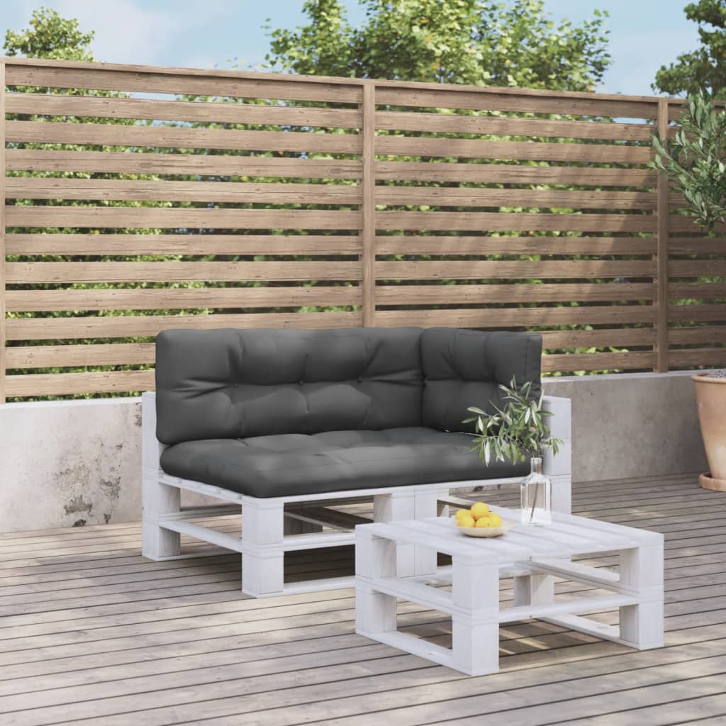 3 Piece Pallet Cushion Set Anthracite Fabric