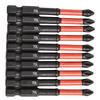 10pcs PH2 Magnetic Cross Screwdriver Bit Set Anti-Slip Long Alloy Steel 25-150mm For Electric Or Manual Use