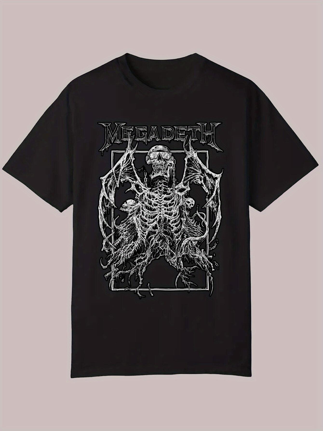 Black Graphic T-shirt - Skeleton Design S
