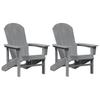 Garden Chair 2 Pcs Light Grey 82 X 74 X 92 Cm Polyethylene