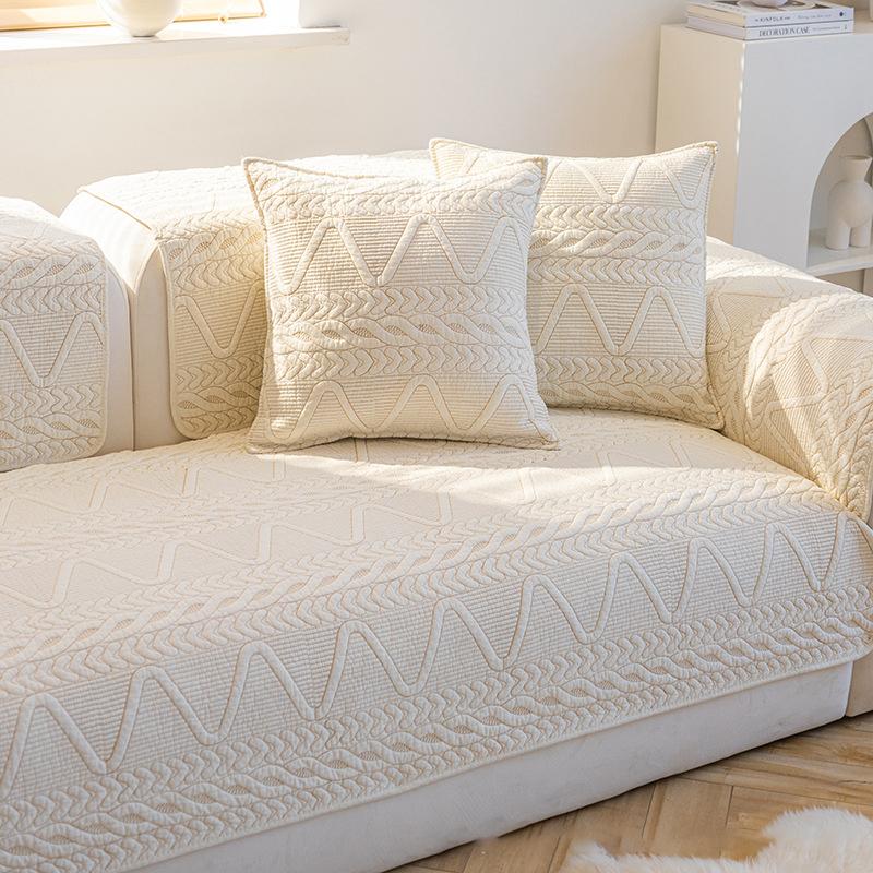 Karierter Sitzbezug, Ecksofabezug, Sofa-Set, Wohnzimmermöbel, Schutzhülle, Liege, Sofa, Bett, Rutschfestes Sofakissen