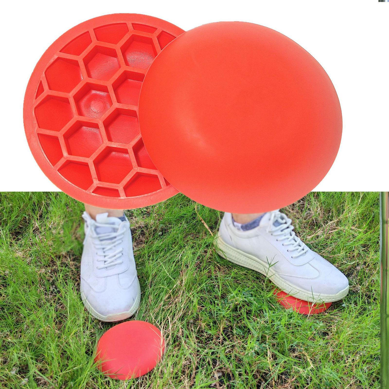 

2 Pieces Golf Force Plates Weight Train Correct Swing Posture Tempo Indoor Outdoor Golfs Power Orange Red
