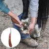 1Pc Horse Hoof Knife With Wooden Handle Stainless Steel Cutter Multi-functional Right/Left Hand Cattle Donkey Foot Pruning Tools