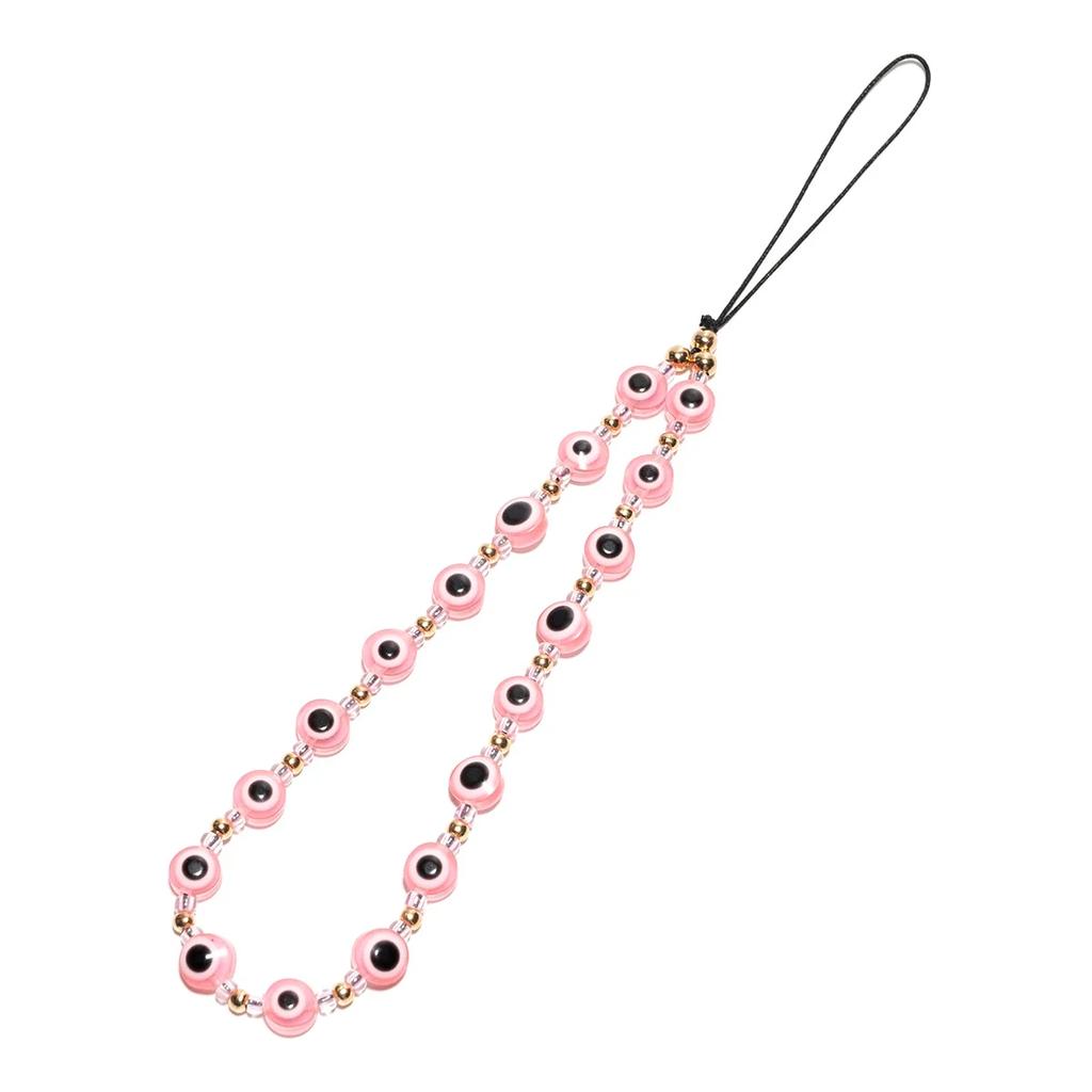 Fashion Evil Eye Phone Chain Resin Beads Mobile Phone Strap Colorful Mobile Phone Charm Accessories Jewelry for Women Girls