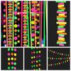 2m Neon Fluorescent Garland Colorful Glow Pennant  Wedding Celebrations