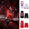 Klassisches Basketball-Trikot und Shorts Set für Herren Ärmelloses Sport-Tanktop und Elastischer Bund Sportbekleidung für Training und Wettkampf