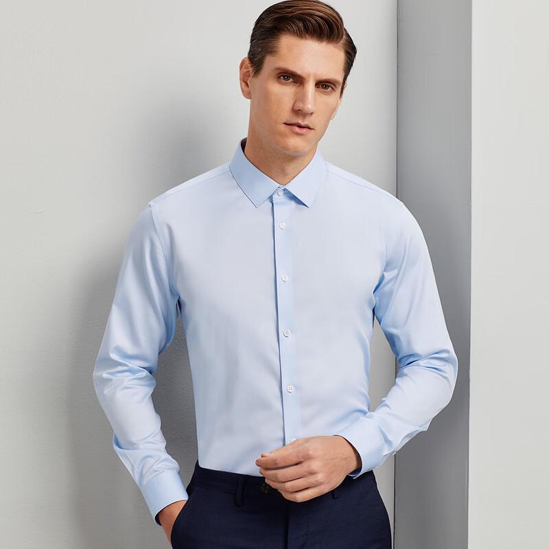 Men s 100% Cotton Non-Iron Long Sleeve Shirt 42