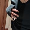 Fashion 925 Sterling Silver Flower Pendant Sweater Black Rope Chain Necklace for Women