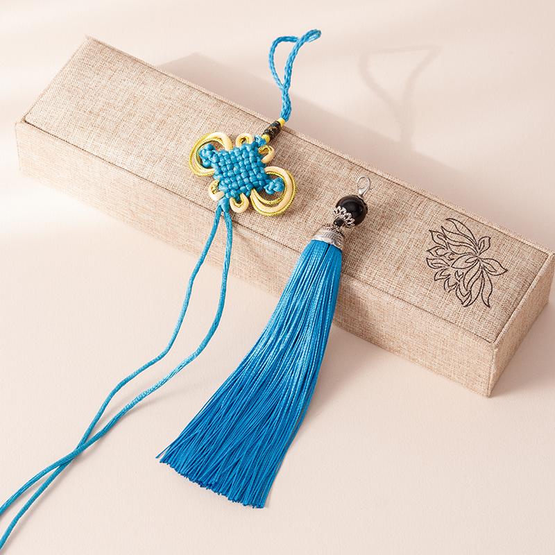 Handmade Chinese Knot Tassel Gourd Charm - DIY Car Hanging Ornament & Musical Instrument Accent