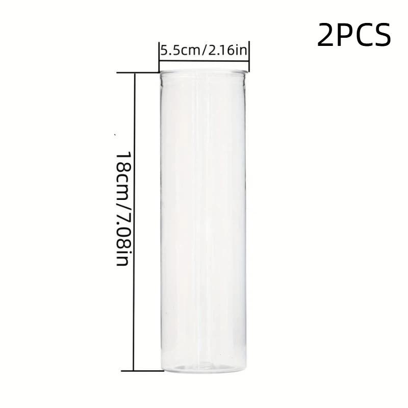 Flower-Wrapping Vases,Transparent Cylindrical Hydroponic Plants Vase,Plastic Shatterproof Modern Clear Flower Vases Centerpieces