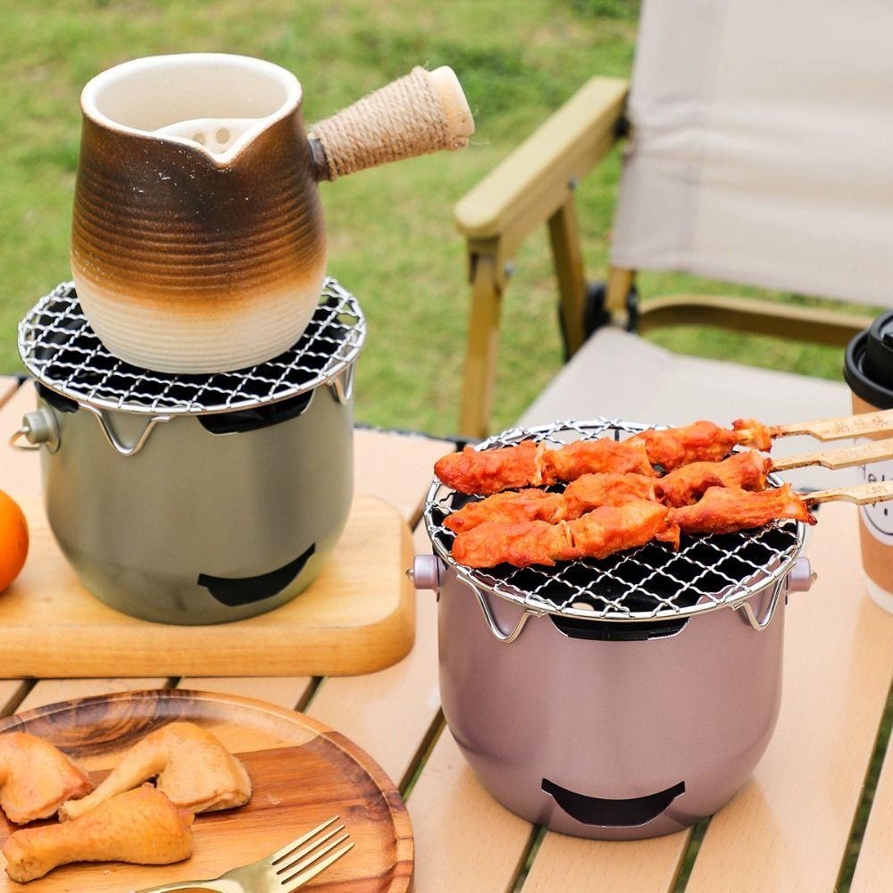 Metal Camping Charcoal Stove Household Tea Stove BBQ Tool Barbecue Grill  Travel