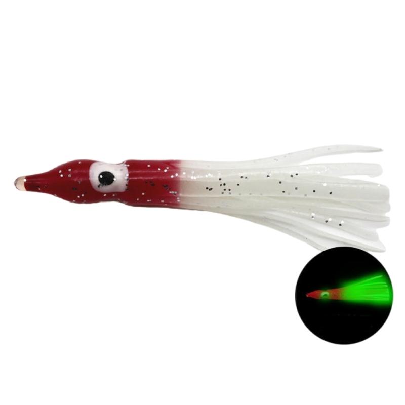 50Pcs Baits Soft Fishing Lures Squid Skirts 5-12cm Artificial Baits Glow Trolling Skirt Lures Saltwater Fishing Baits