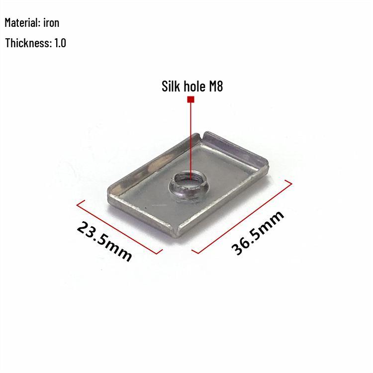 Stainless Steel Square Tube Connector with Threaded Hole for Storage Rack Assembly