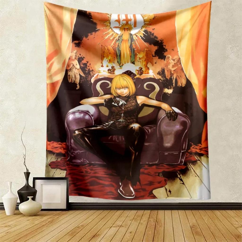 VIKAMA AnimeStyle Room Wall Hanging Tapestry Charming Girl Tapestry Mural Living Room Playroom Wall Decoration