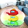 Among Us Custom Name Round Area Rug,Carpet Rug for Living Room Bedroom Sofa Playroom Decor,Non-slip Floor Mat