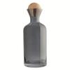Stylish Glass Carafe with Rubber Wood Stopper Ideal Serving Water Juice Cocktails Kitchen Decor Dining Essentials