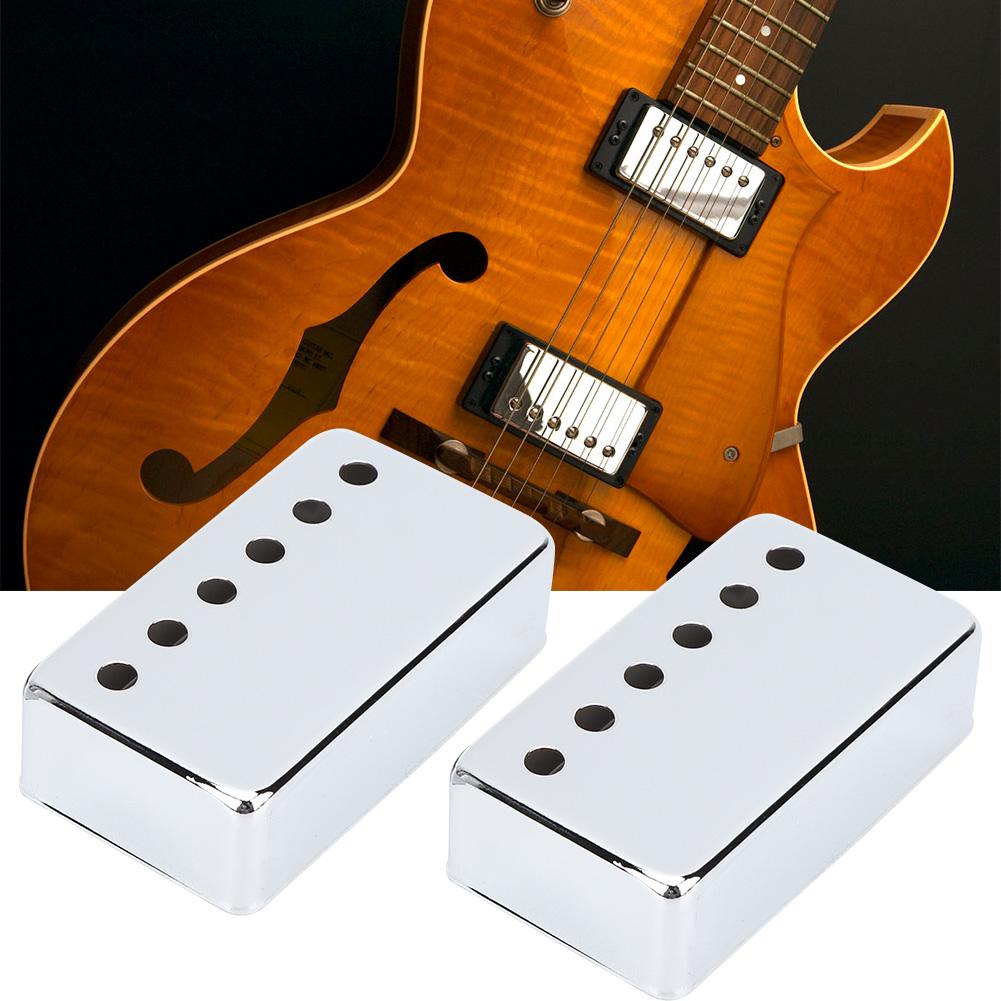 2Pcs Pickup Cover Metal Musical Instrument Accessories for 6String Electric Guitar