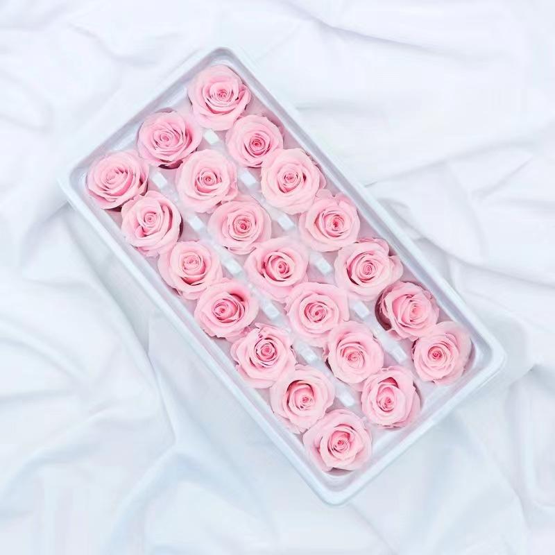 P-1 21 Preserved Roses in a Box Wedding Decor Floral Arrangements Wedding Dried Flower Home Decor Baby Shower Flowers 2~3cm