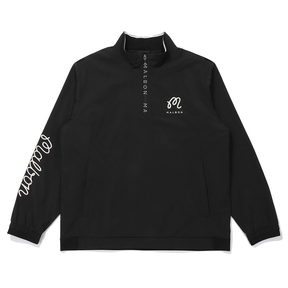 Malbon Golf Bucket Point Membrane Lined Action Band Anorak Black (Man)