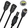 Mini Din 8-Pin Splitter Y Adapter Cable Mini Din 8 Cored Auditory/Video Cable S-Video Set-Top Box Cord 50CM